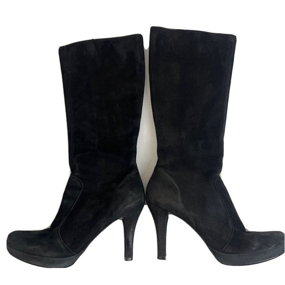 GIANNI BINI Knee High Black Suede Boots.
